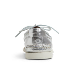 Authentic Original™ 2 Eye Boat Shoe Silver Women's Leather