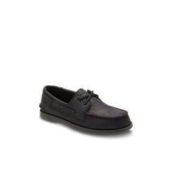 Aokleather Black Kids Boat Shoes