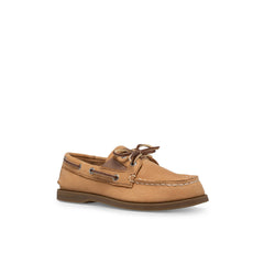 Aosliponklea Dark Brown Kids Boat Shoes
