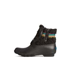 Saltwater™ Rainbow Sherpa Duck Boot Black