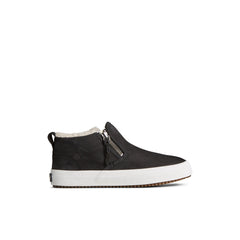 Crest Side Zip Cozy Sneaker Black