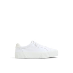 Bermuda Lace to Toe Platform Sneakers White