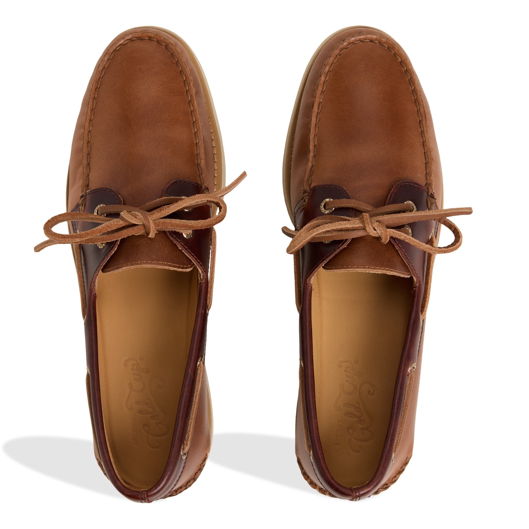 Gold Authentic Original™ 2-Eye Lite Boat Shoe Tan Combo Men's Leather