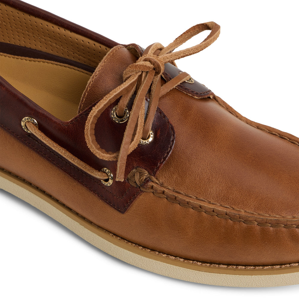 Gold Authentic Original™ 2-Eye Lite Boat Shoe Tan Combo Men's Leather