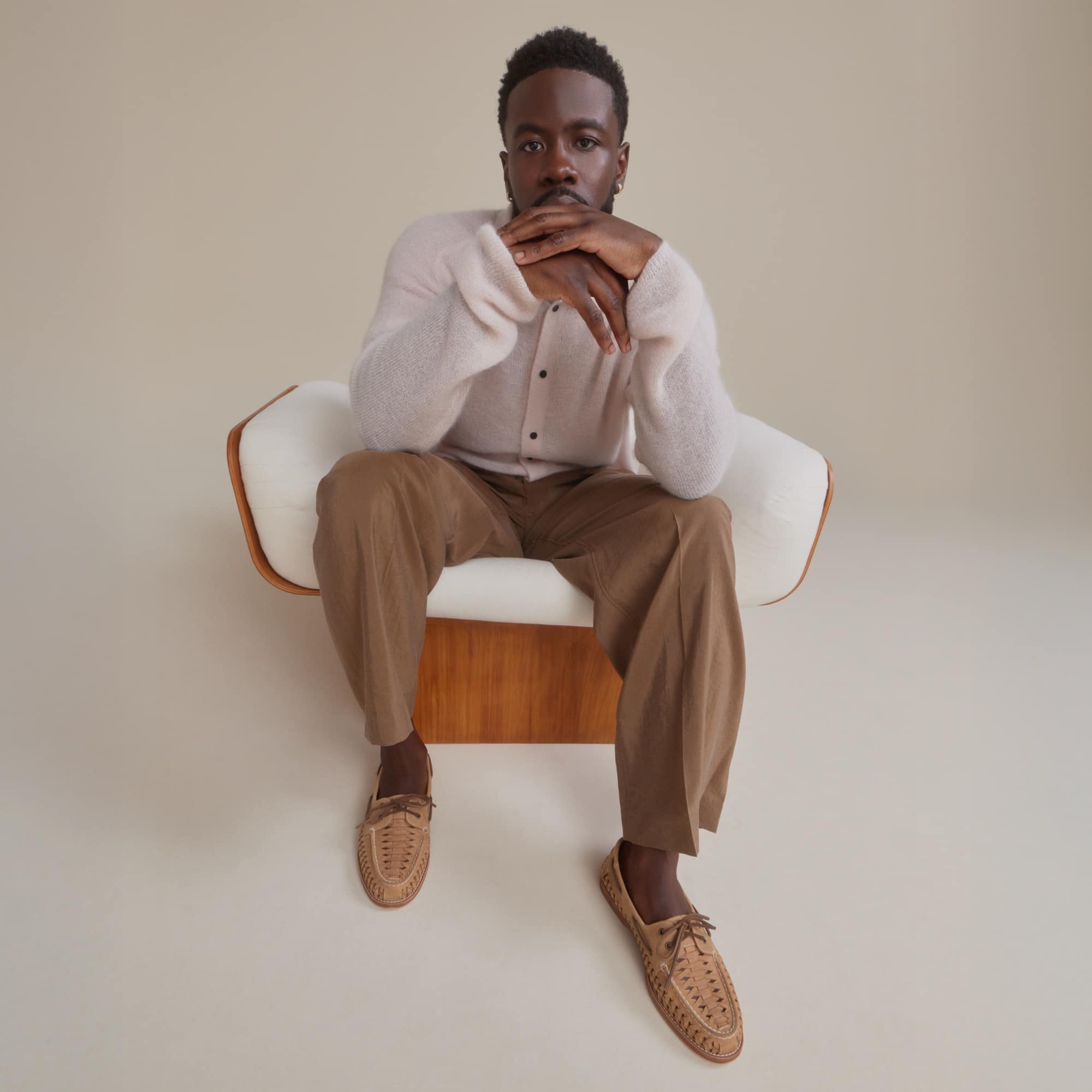 Gcao2eywoven Tan Men's Leather