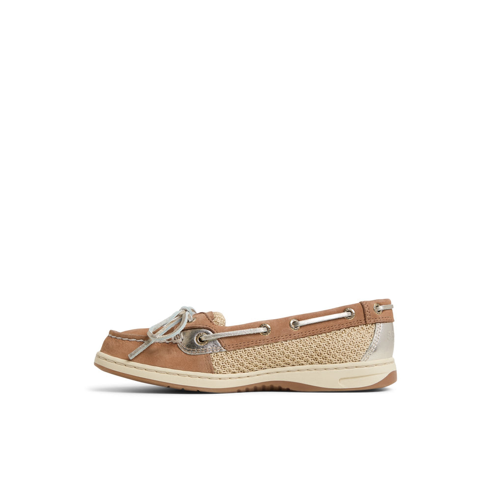 Angelfish 1 Eye Boat Shoe Open Tan