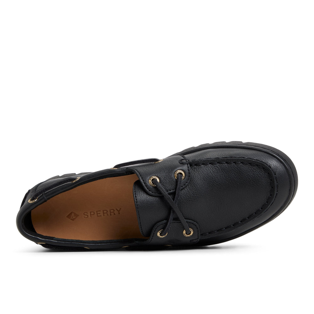 Keely Boat Shoe Black Black