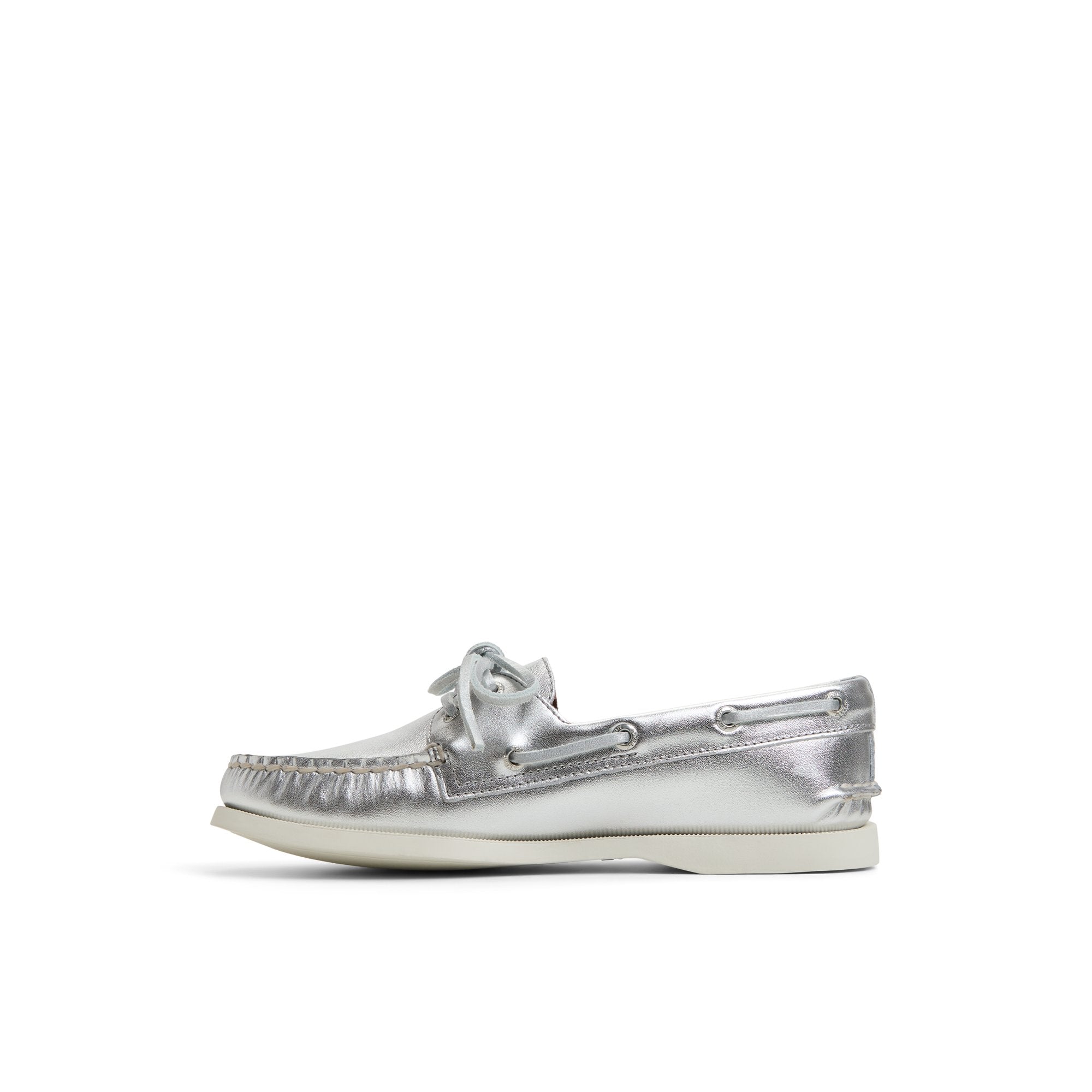 Authentic Original™ 2 Eye Boat Shoe Silver Women's Leather
