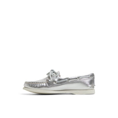 Authentic Original™ 2 Eye Boat Shoe Silver Women's Leather