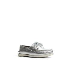 Authentic Original™ 2 Eye Boat Shoe Silver Women's Leather