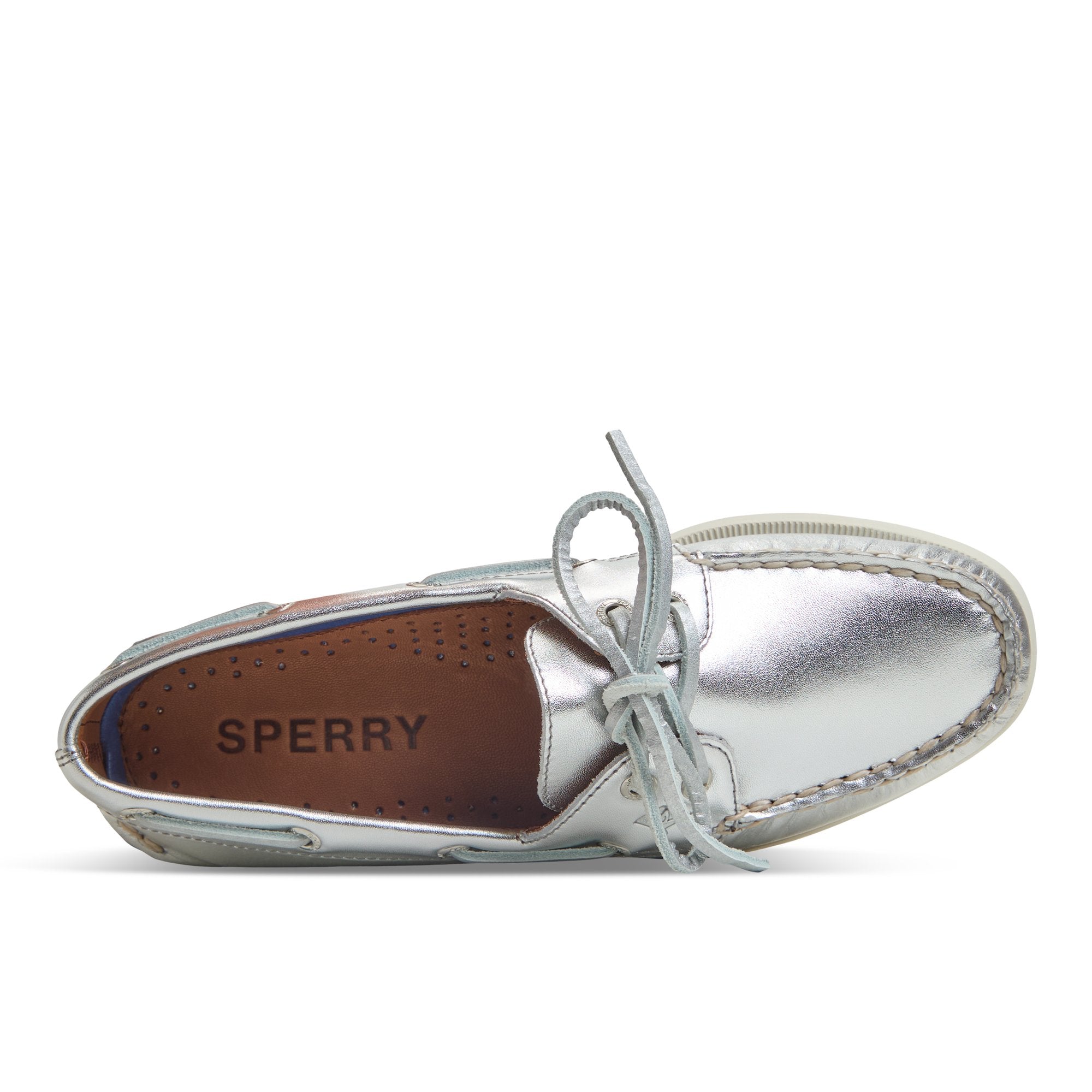 Authentic Original™ 2 Eye Boat Shoe Silver Women's Leather