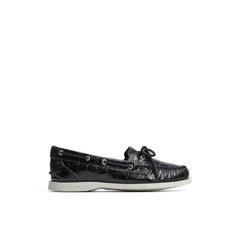 Authentic Original™ 1 Eye Boat Shoe Black Women's Leather