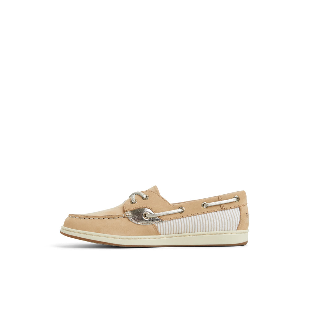 Coastfish 2 Eye Boat Shoe Linen Multi