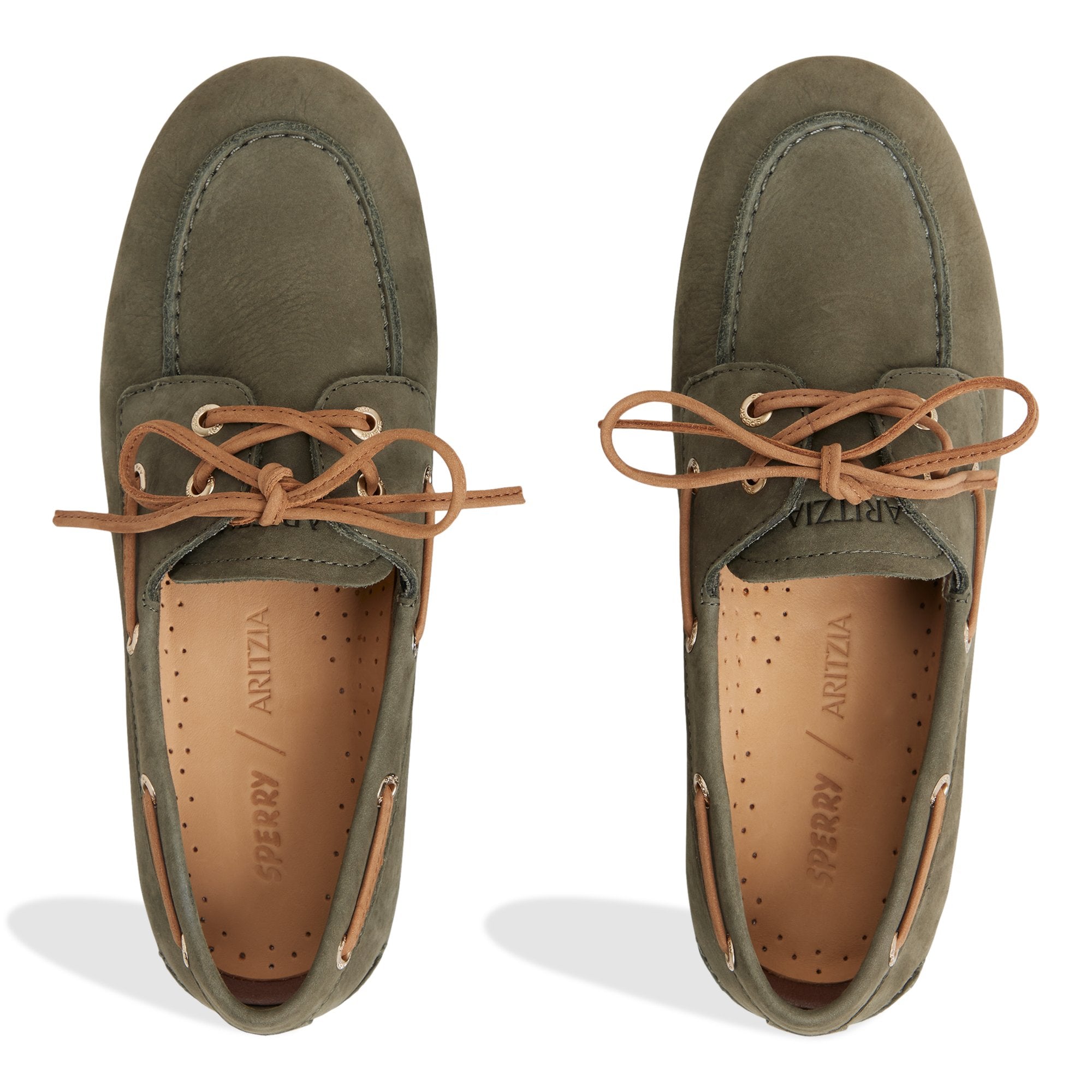 Sperry x Aritzia Slim Boat Shoe Olive