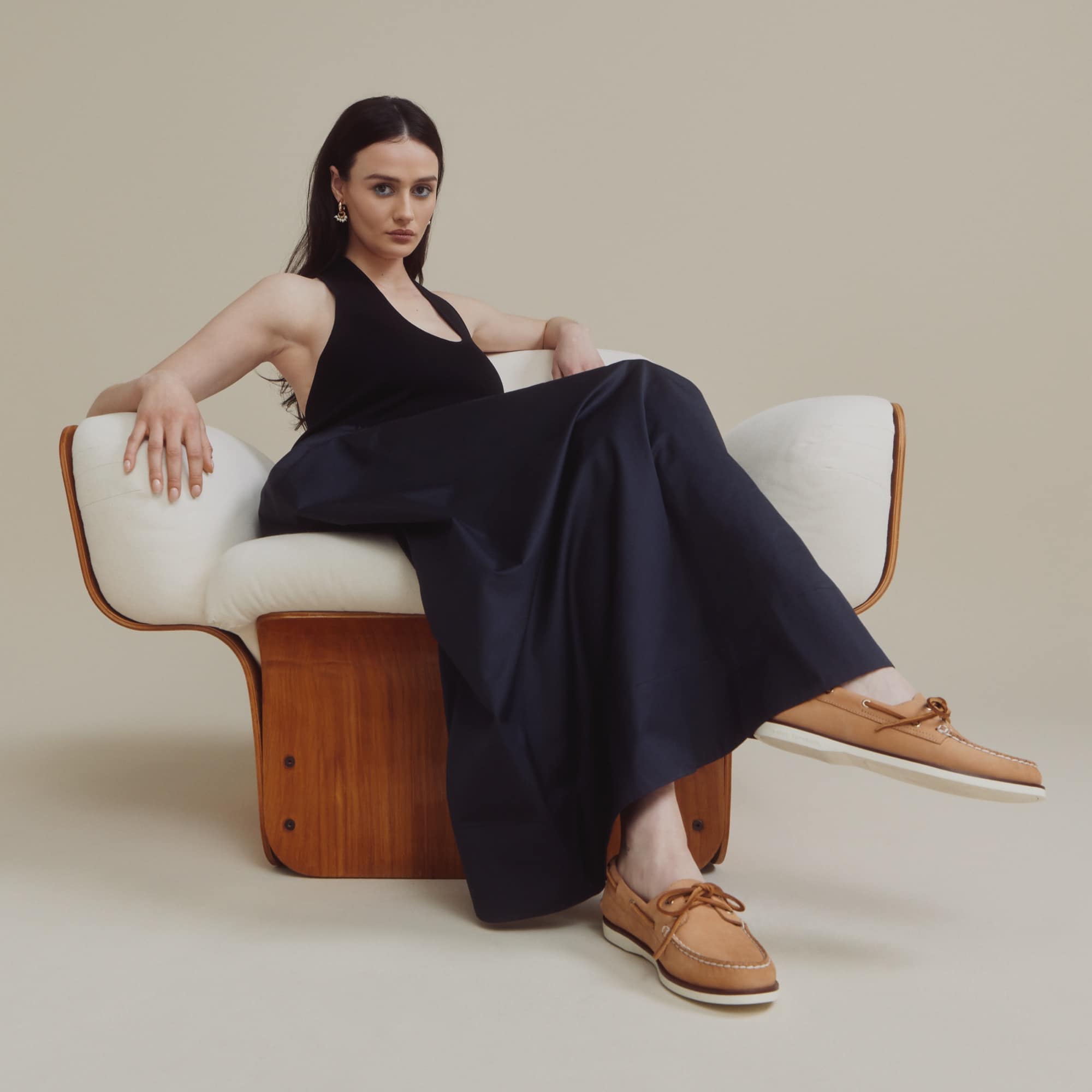 Gold Authentic Original™ 2-Eye Lite Boat Shoe Tan Women's Women