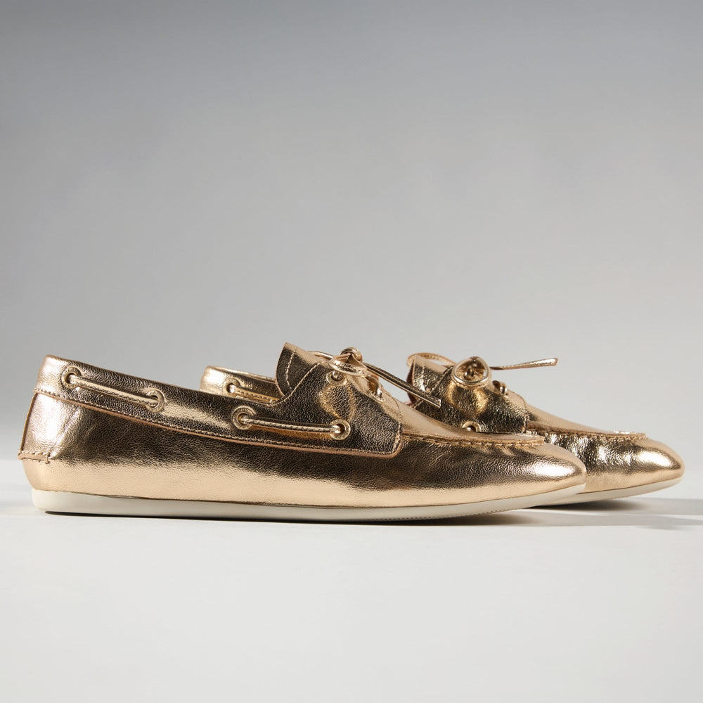 Slim Boat Shoe Gold