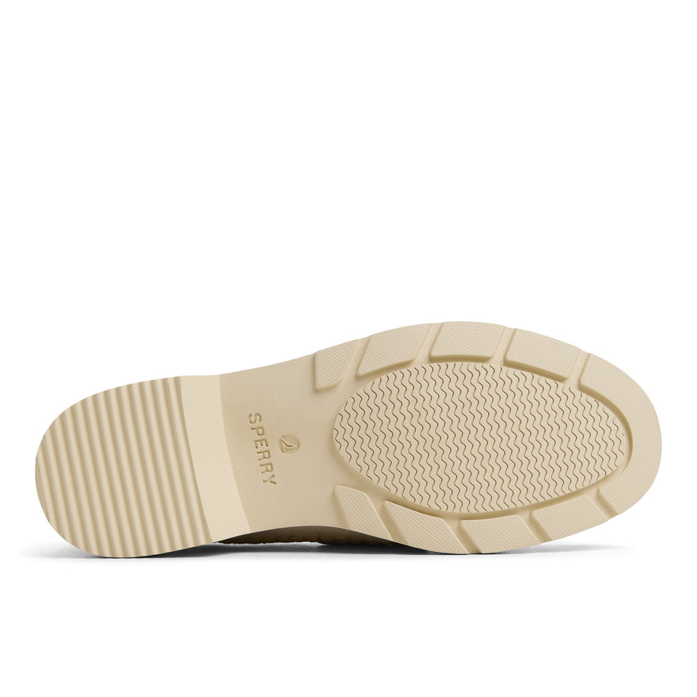 Wells boat Cream Women's Leather