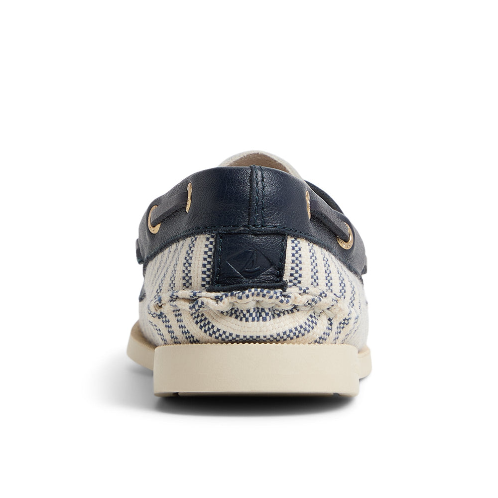 Authentic Original™ 2 Eye Boat Shoe White/Navy Women's Women