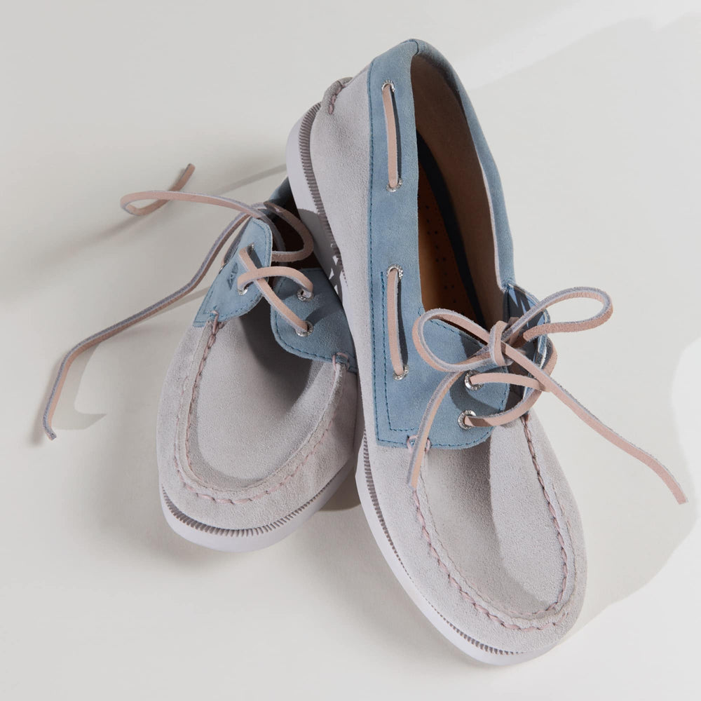 Authentic Original™ 2 Eye Boat Shoe White/Blue Women's Women