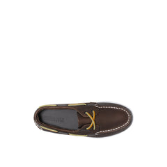Aokleather Brown Kids Boat Shoes