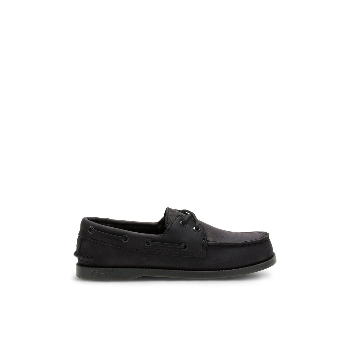 Aokleather Black Kids Boat Shoes