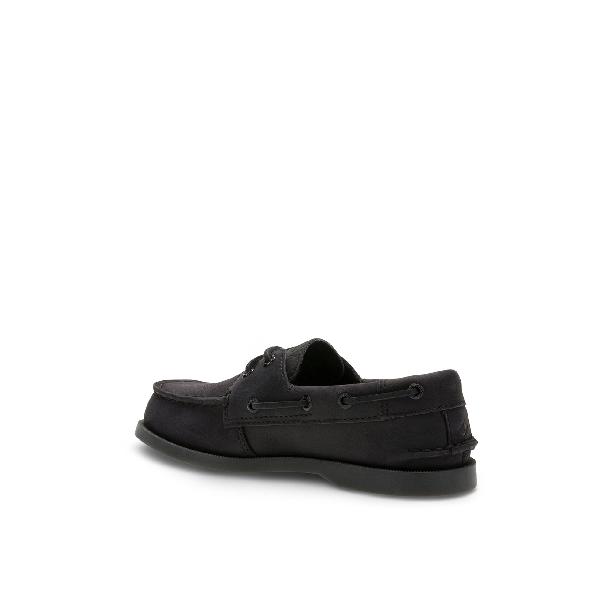 Aokleather Black Kids Boat Shoes