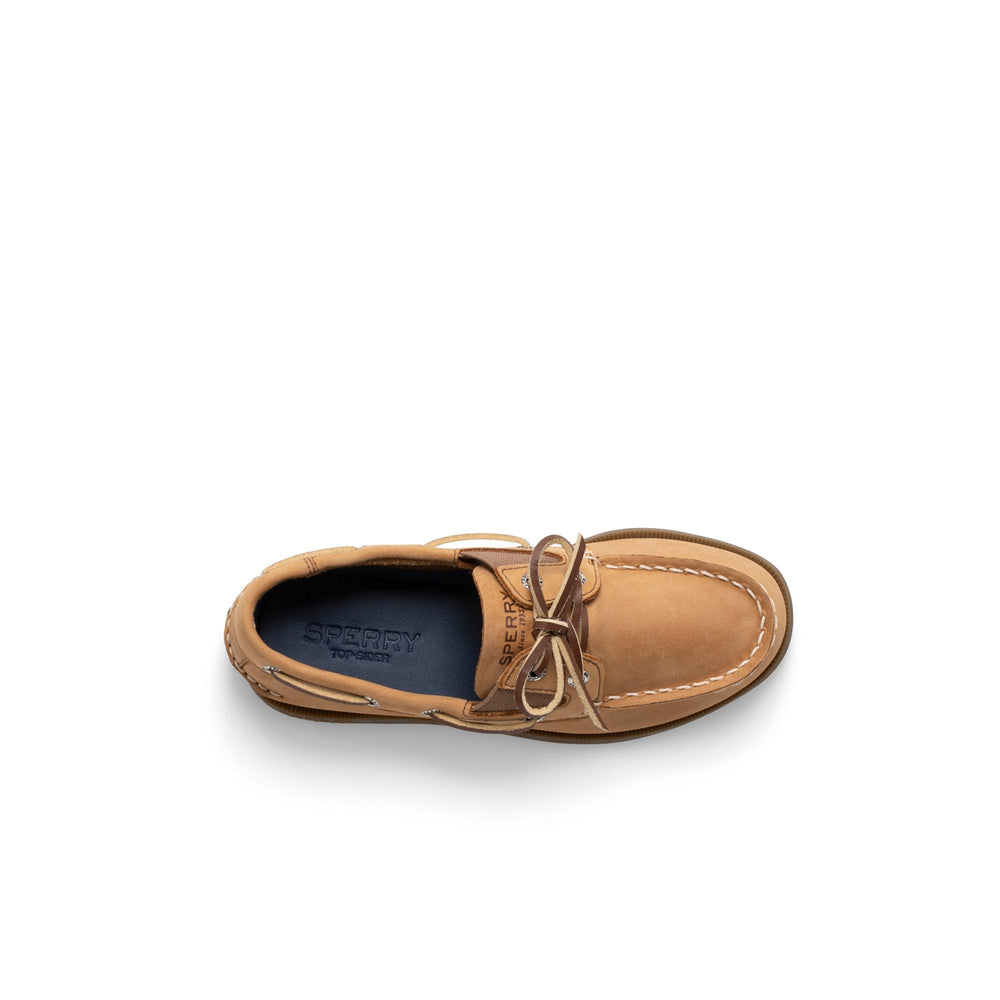 Aosliponklea Dark Brown Kids Boat Shoes