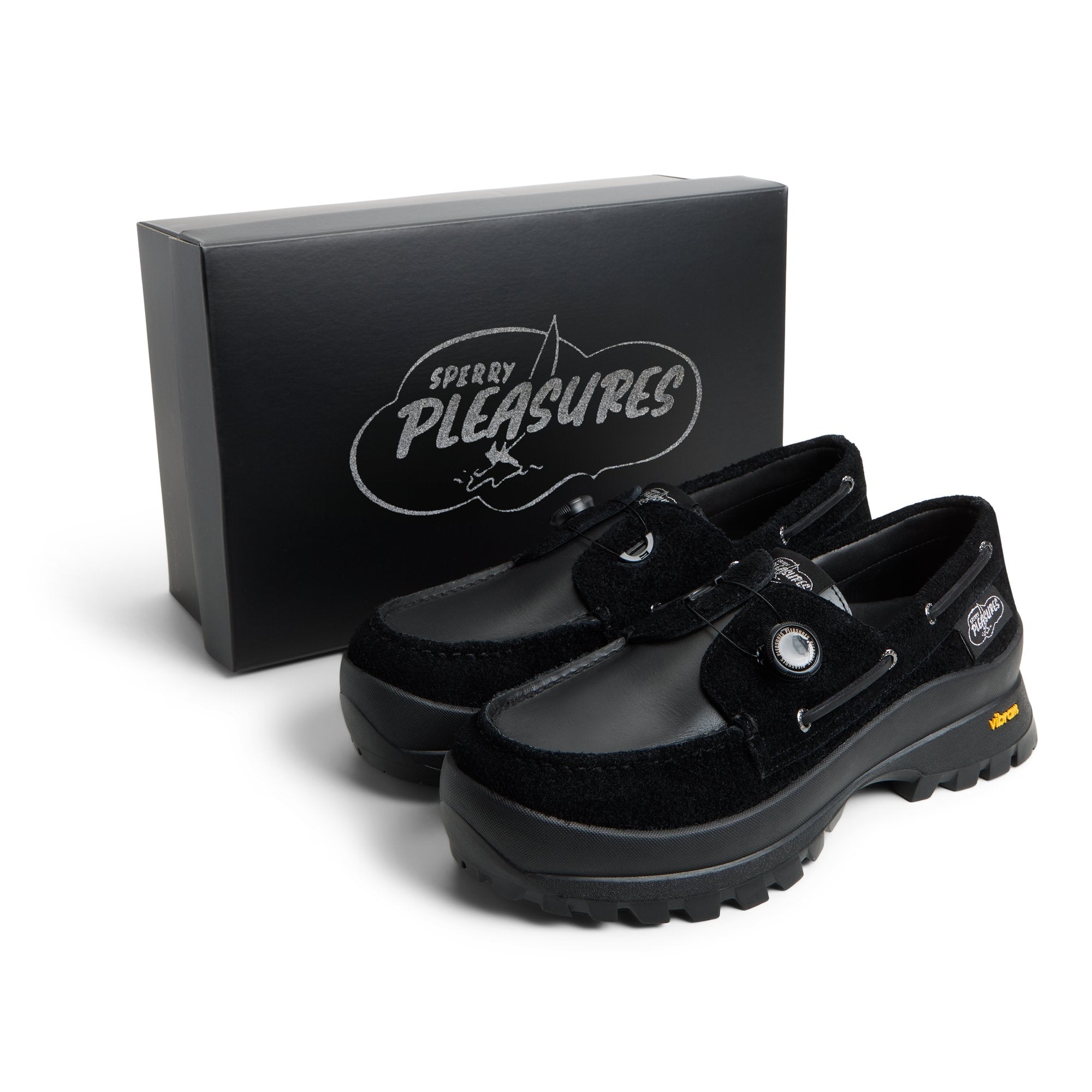 Sperry x Pleasures 3-Eye Vibram Turn-Lock Lug Boat Shoes