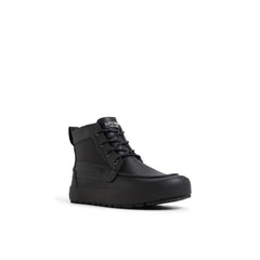 Sleek Lace Up Boot Black