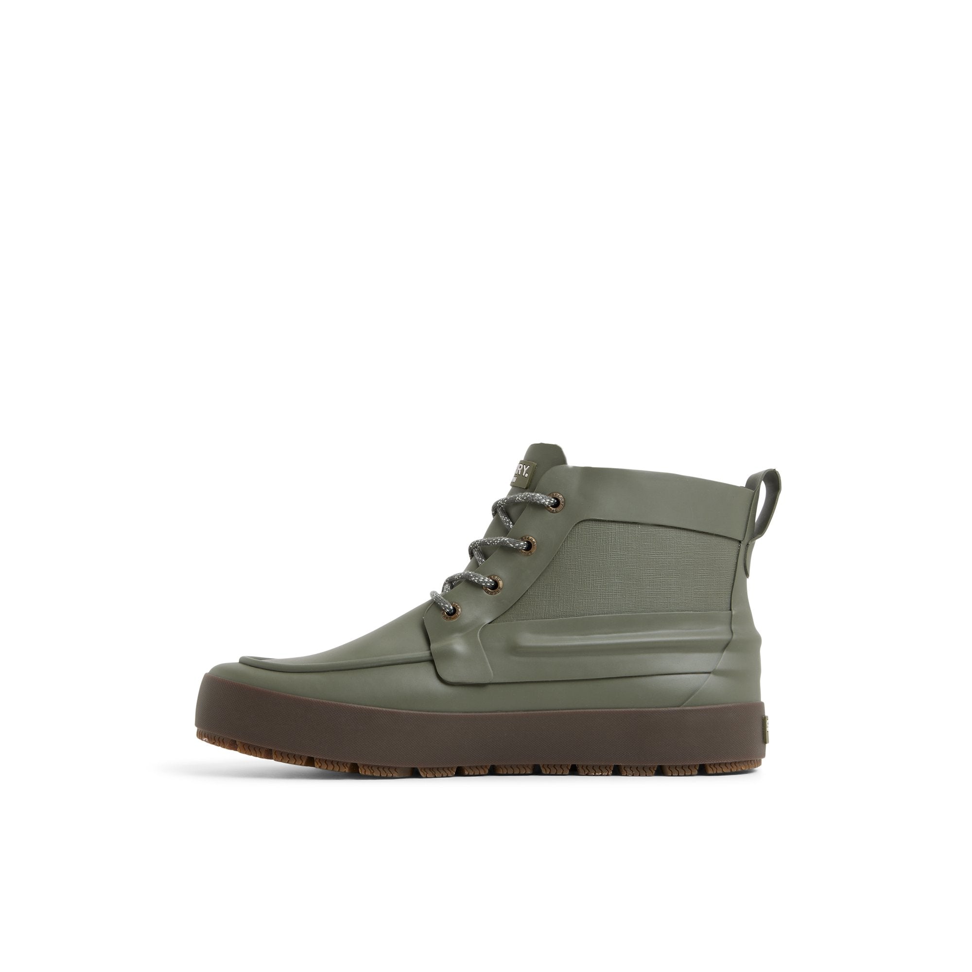 Sleek Lace Up Boot Olive