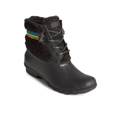 Saltwater™ Rainbow Sherpa Duck Boot Black