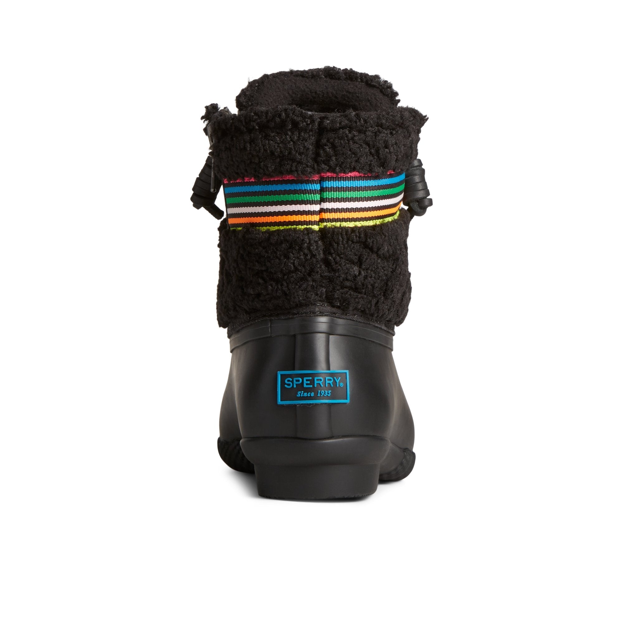 Saltwater™ Rainbow Sherpa Duck Boot Black