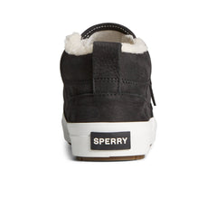 Crest Side Zip Cozy Sneaker Black