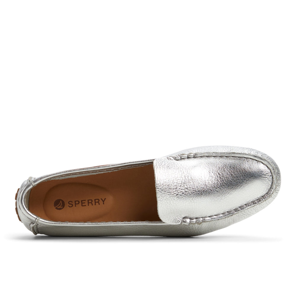 Port Driving Moccasin Silver