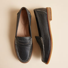 Seaport Penny Leather Loafer Black