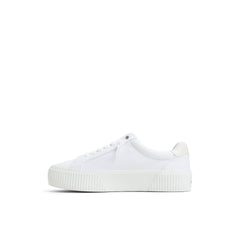 Bermuda Lace to Toe Platform Sneakers White
