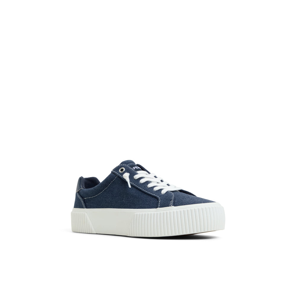 Bermuda Lace to Toe Platform Sneakers Navy