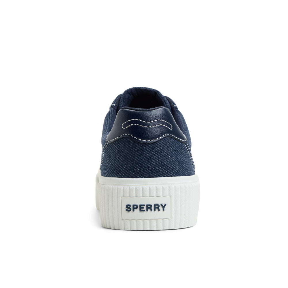 Bermuda Lace to Toe Platform Sneakers Navy