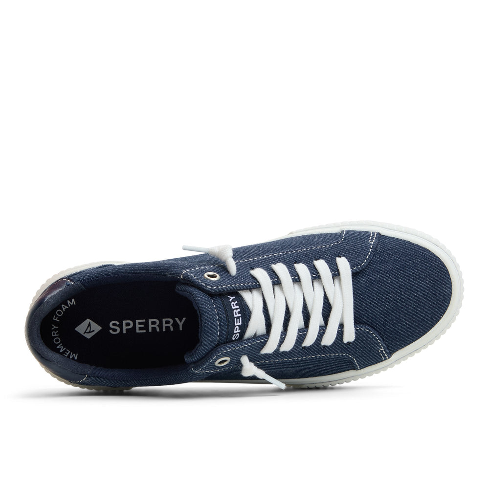 Bermuda Lace to Toe Platform Sneakers Navy