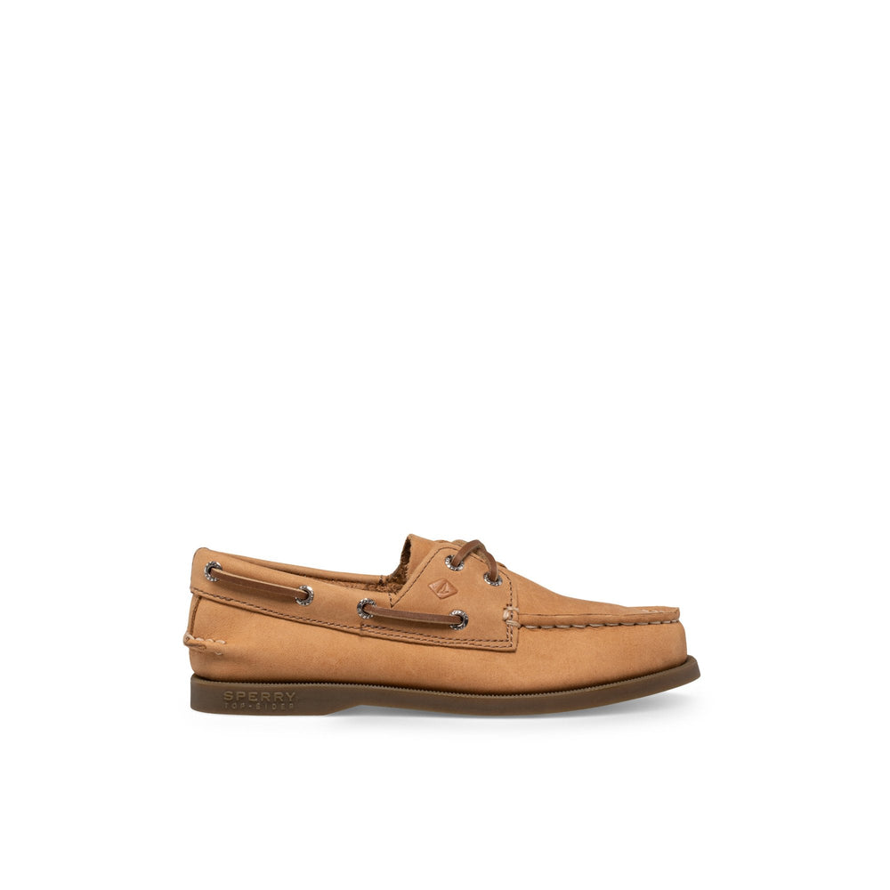 Aokleather Dark Brown Kids Boat Shoes