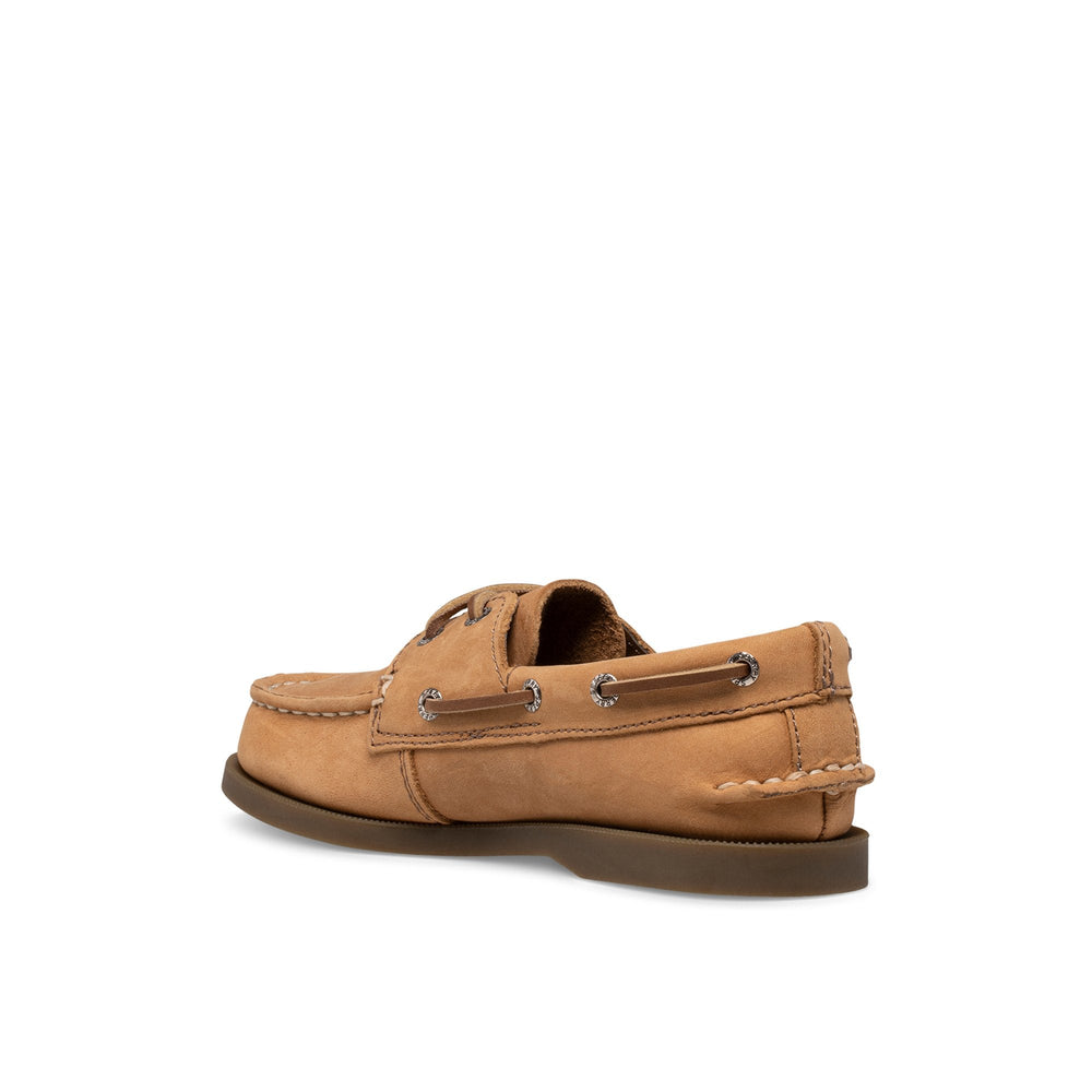 Aokleather Dark Brown Kids Boat Shoes