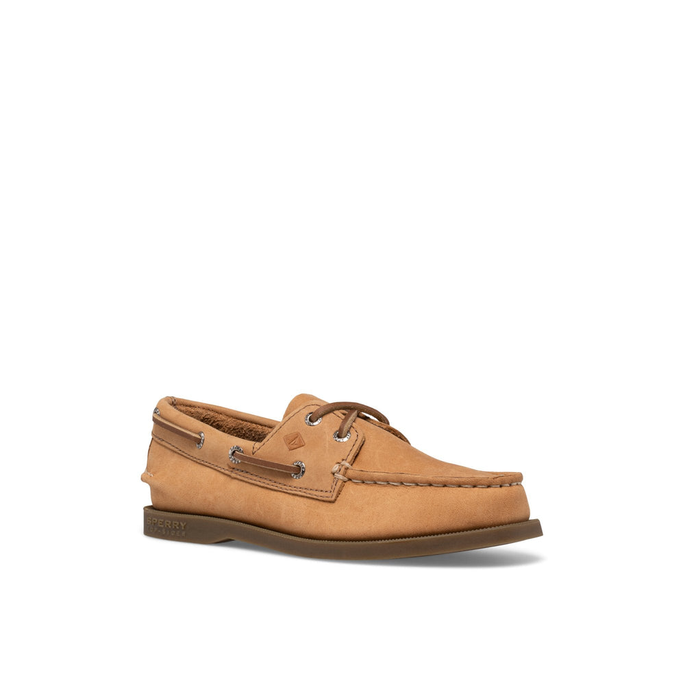Aokleather Dark Brown Kids Boat Shoes